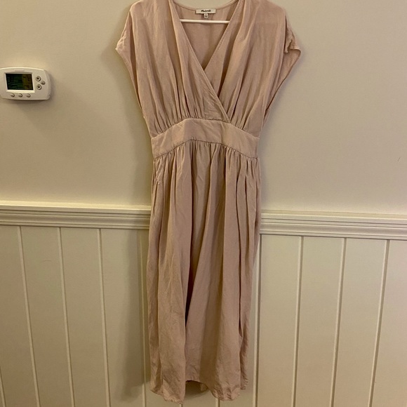 Madewell Dresses & Skirts - Madewell Linen Midi Dress in Pale Rose